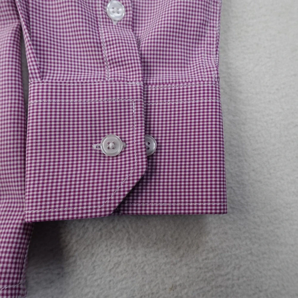 Lot of 2 State and Liberty Dress Shirts Mens Medium Check Plaid Stretch Athletic - Picture 16 of 16